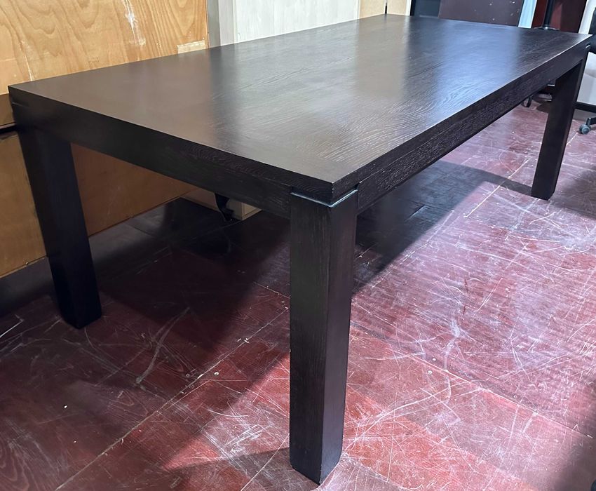 Masa din lemn masiv de stejar Wenge; Masa dining cu blat 200x100 cm