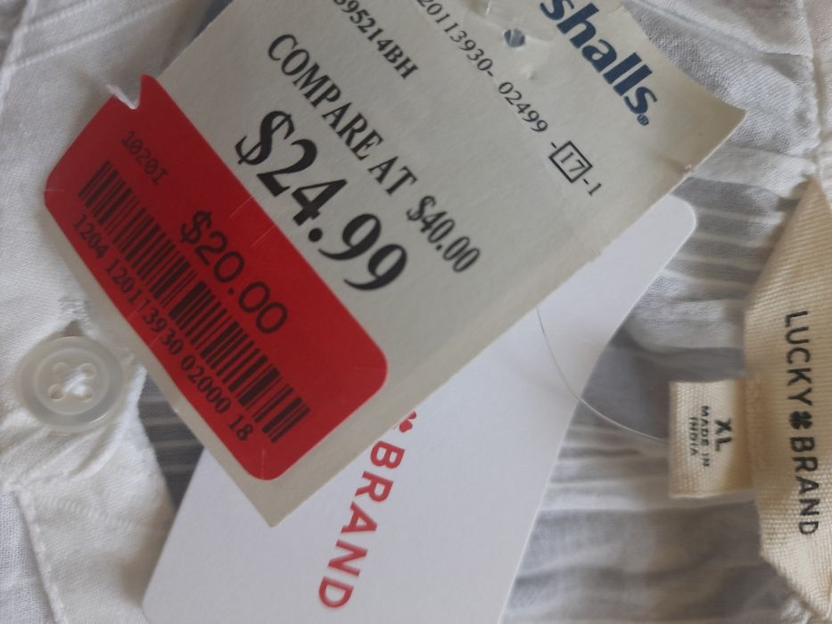 Блузка белая хб США