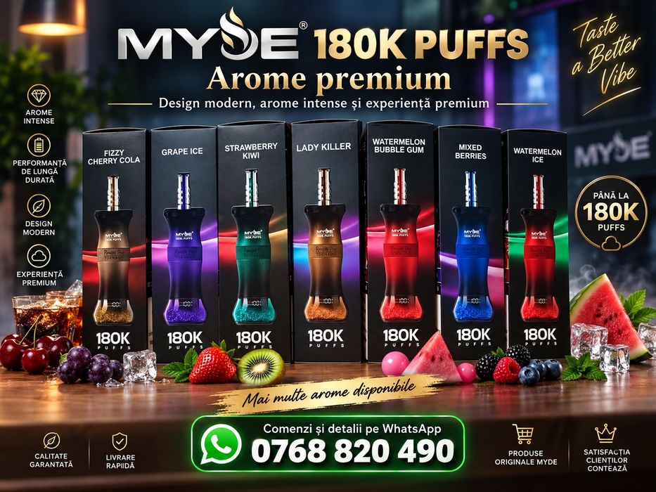 Myde Crown Bar 180 K pufuri.Produs premium sigilat.