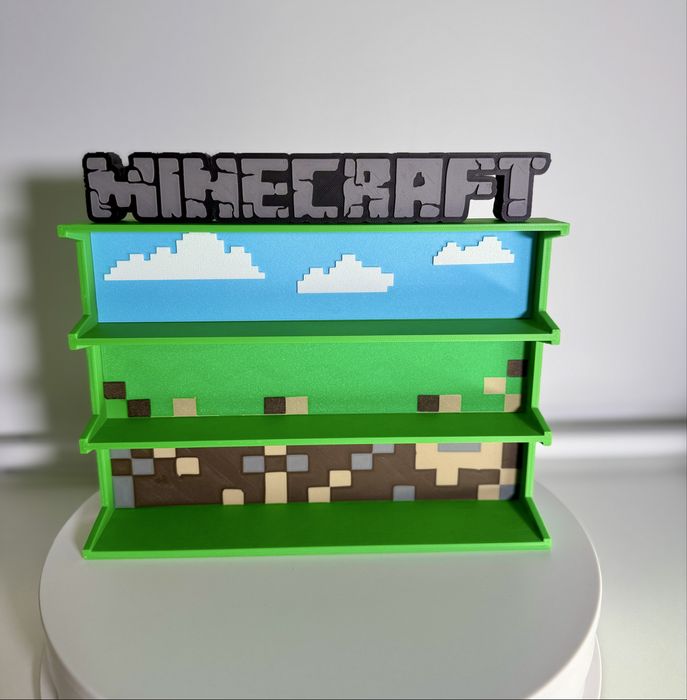 Suport etajera stand figurine Minecraft kinder joy