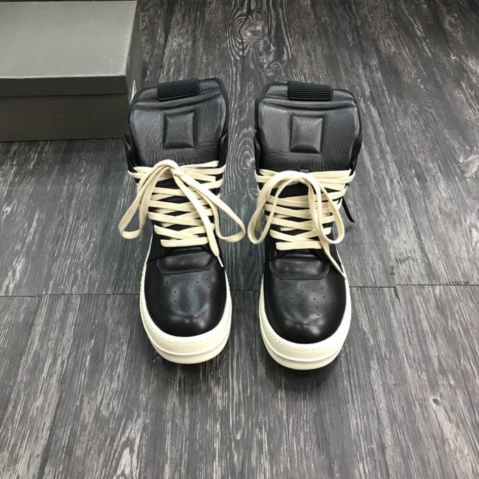 Adidasi Rick Owens Geobasket High-Top Sneaker Black/Milk
