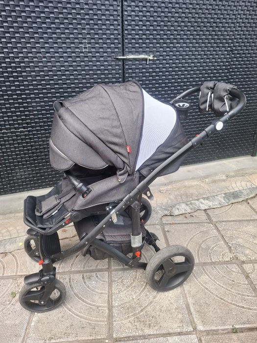 Бебешка количка 3 в 1 в цвят графит