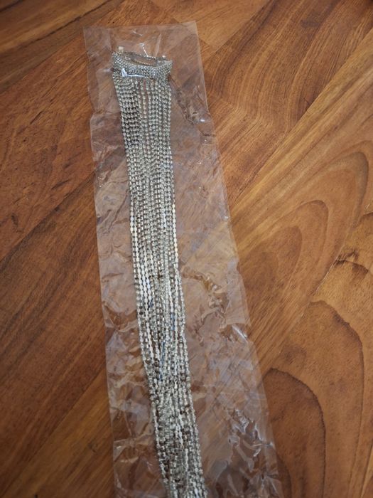 Accesoriu pentru coadă de cal, clip cu ciucuri, argintiu