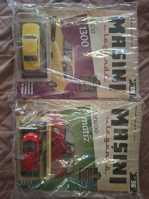 Dacia 1300 galbena si daewoo matiz deagostini 1/43
