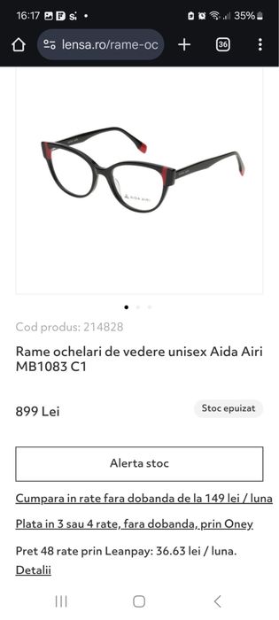 Rame ochelari dama