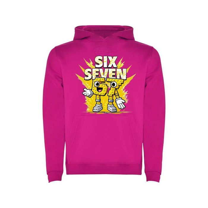 Детски суитчър с meme 6 7 six seven