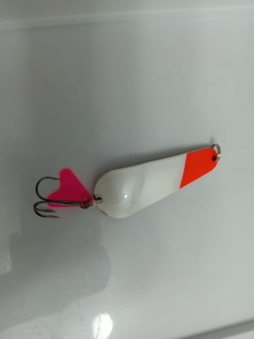 Оранже-белая блесна