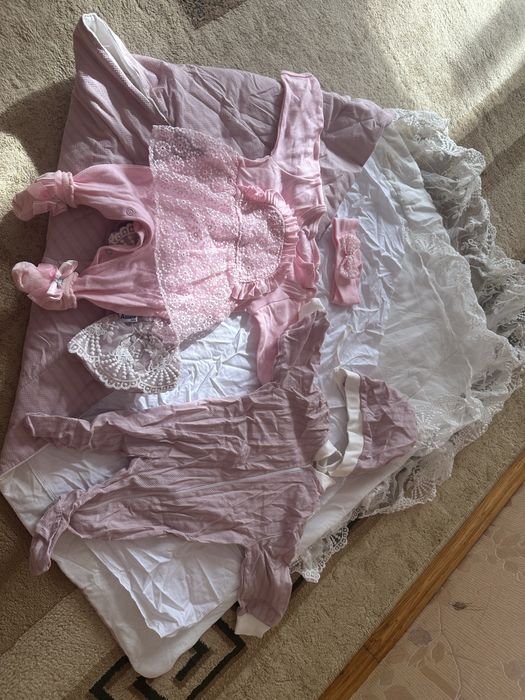 Детская одежда для девочки с рождения до 6месяцев