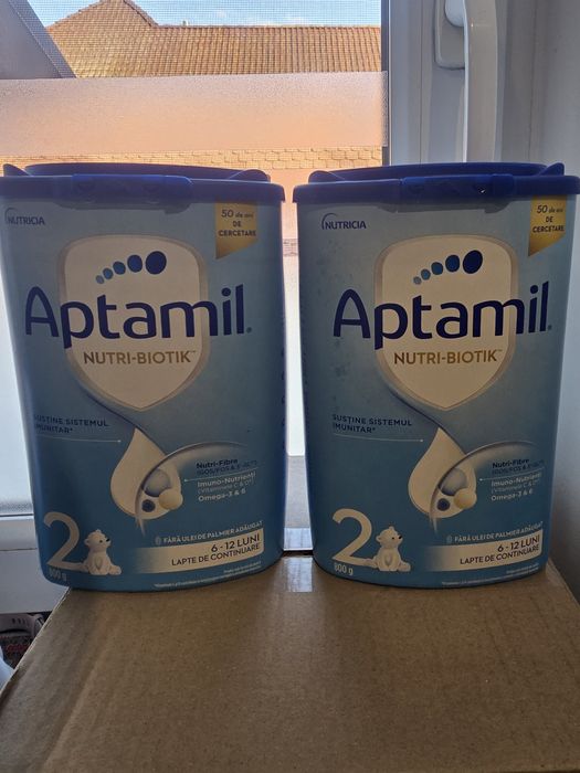 Lapte praf Aptamil Nutri-Biotik 2 Nutri Biotik 6-12 luni 800g