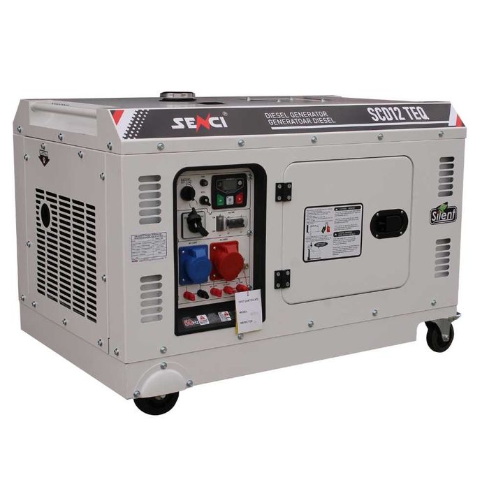Generator de curent insonorizat Senci SCD12 TEQ putere max 12,5kVA 230V/400V, Diesel, cu ATS inclus