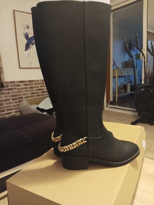 Дамски ботуши By Very,38 номер,черни ботуши