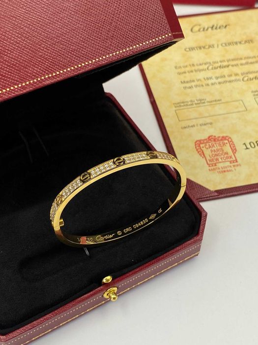 Brățară Cartier LOVE 16 Gold 750 Slim Diamond