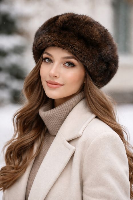 Беретка норковая женская.Торг