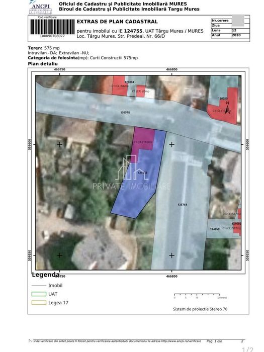 Teren 575 Mp Cu PUZ APROBAT ptr BLOC, Bd Pandurilor, Zona Tudor