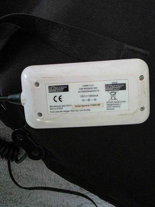 Saltea de masaj cu incalzire pentru scaun auto
