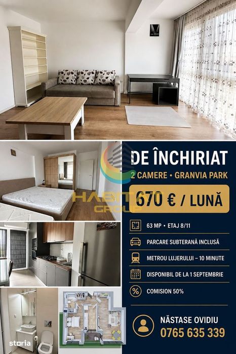 Închiriere Apartament 2 Camere Parcare Subterană ! — fotografia 1