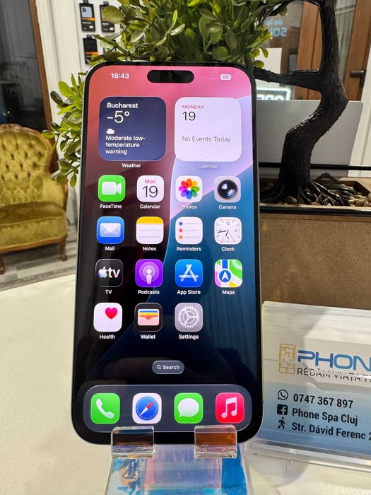 iPhone 15 Pro Max 256Gb 100% IN RATE- Din magazin,cu garantie!