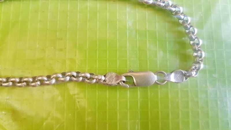 F391-Lant argint dama A19-925, Karfidis cca 13 grame, model frumos snur. Stare buna, GROS SI REZISTENT, lungime deschis 25 cm