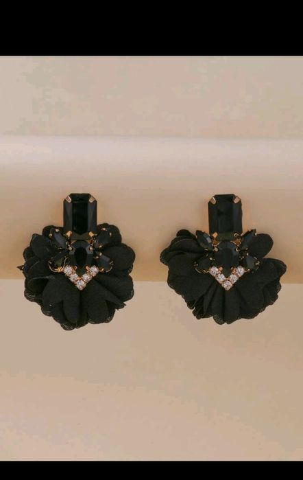 Красиви големи обеци - цвят Бургунди