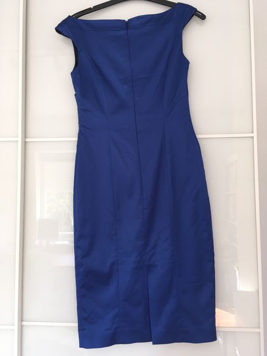 rochie de seara din satin albastru