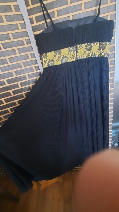 Rochie seara plisata, voal