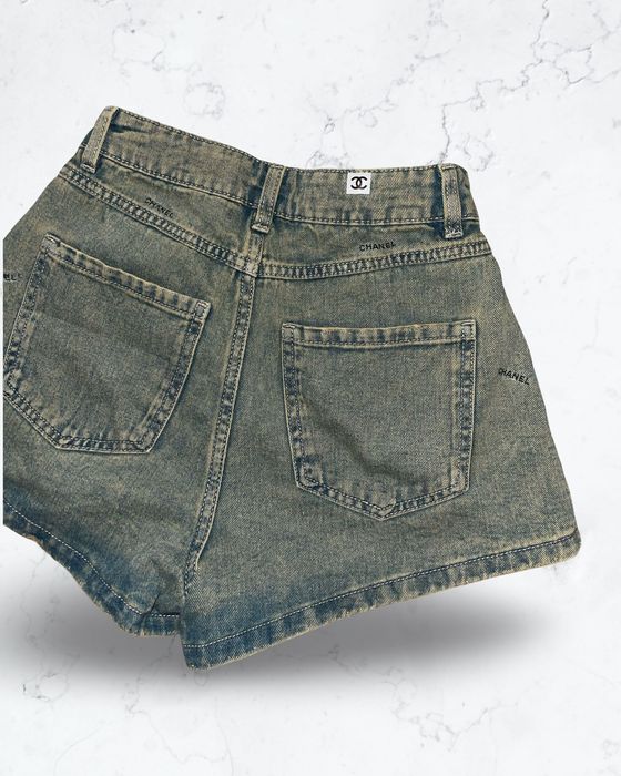 Шанел дънки къси панталони Chanel  летни панталонки шорти дънкови
