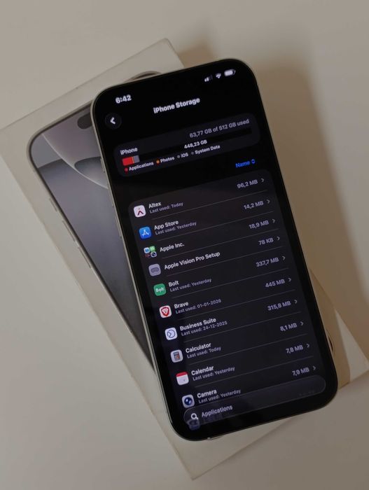 iPhone 16 Pro Max White Titanium // 512 GB // 96% Baterie // Ca nou!