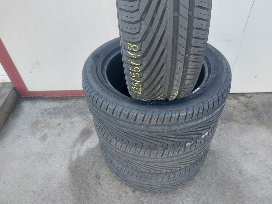 150 lei bucata! Set anvelope de vara 225 55 r18 Uniroyal! 7 mm