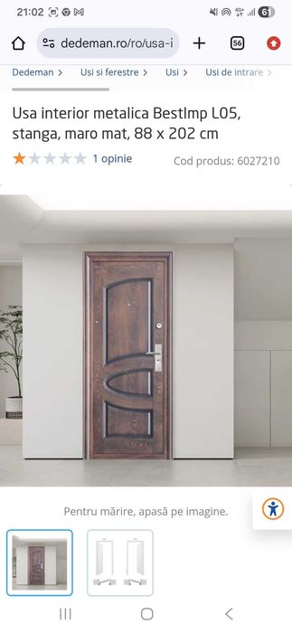 Vand usa metalica noua in cutie