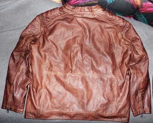 кафяво кожено яке