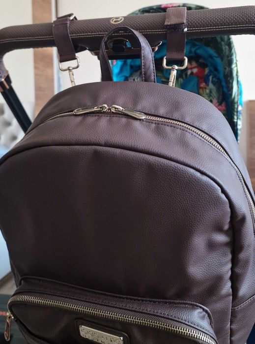 Cybex e-Priam 4 шаси + дизайнерска тапицерия + раница