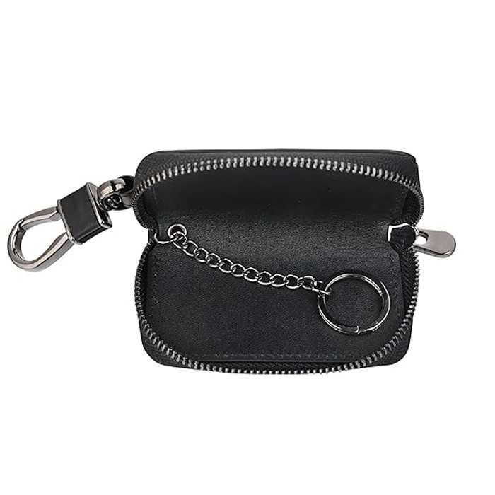 Чантичка за ключове Automat, Еко кожа, 8 х 5см, Черен