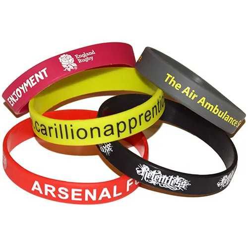 Силиконовые браслеты с печатью логотипа