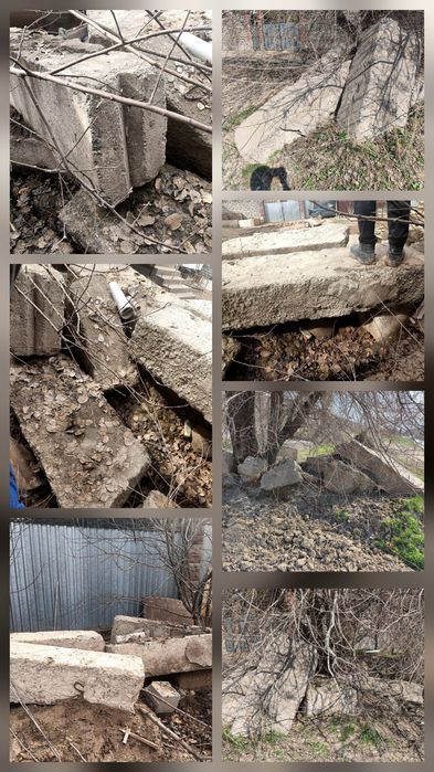 Бетонные блоки много