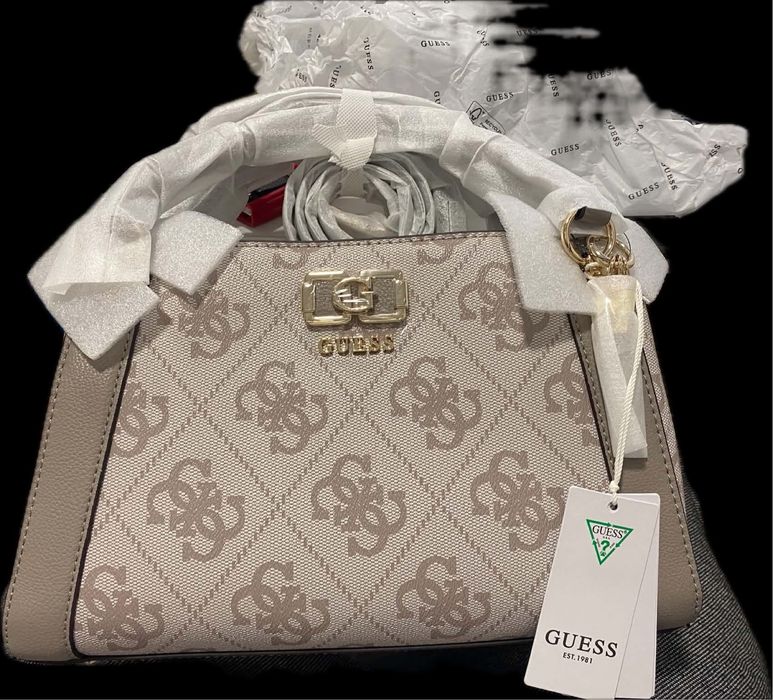 Чанта Guess Karnilla Logo - Dark Taupe