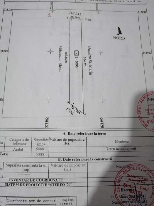 Teren Intravilan de vanzare in Sat Ordoreanu