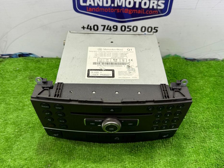 CONSOLA CENTRALA AUDIO / RADIO CD PLAYER / BUTOANE CONTROL MERCEDES BENZ C250 W204 C-Class 2011 2.1 DIESEL COD OEM A2045405609 A2049007302 A2049015501 A2049022301 2007-2015