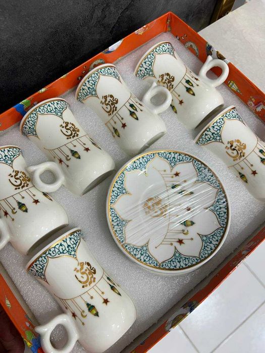Хурмо идиши | Чайный Сервиз на 6 Персон "Jade" 200мл 12пред - ПОДАРКА