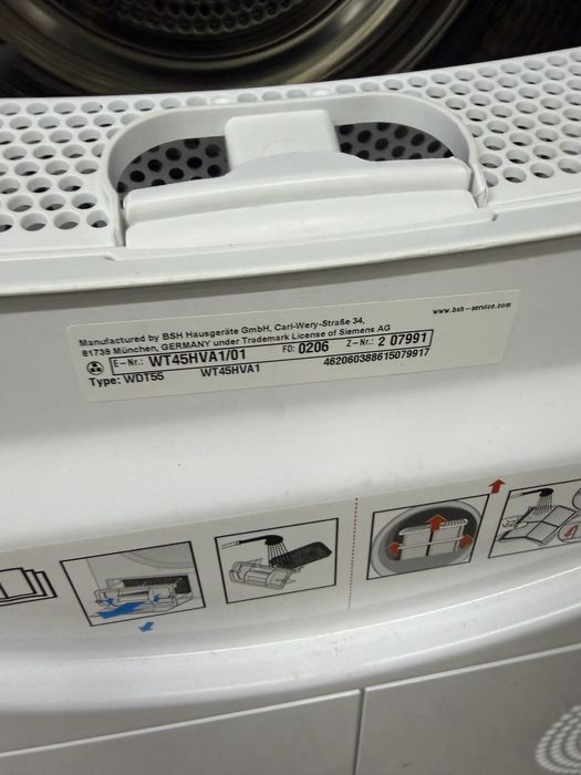 Сушилня 8кг А++  625W Siemens iq300 термопомпа Germany Гаранция