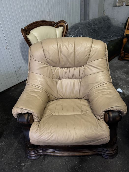 Гарнитура естествена кожа