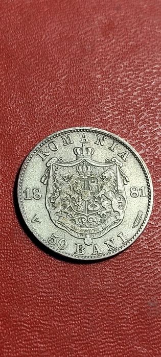 Moneda 50 bani 1881 Carol l rara bani vechi