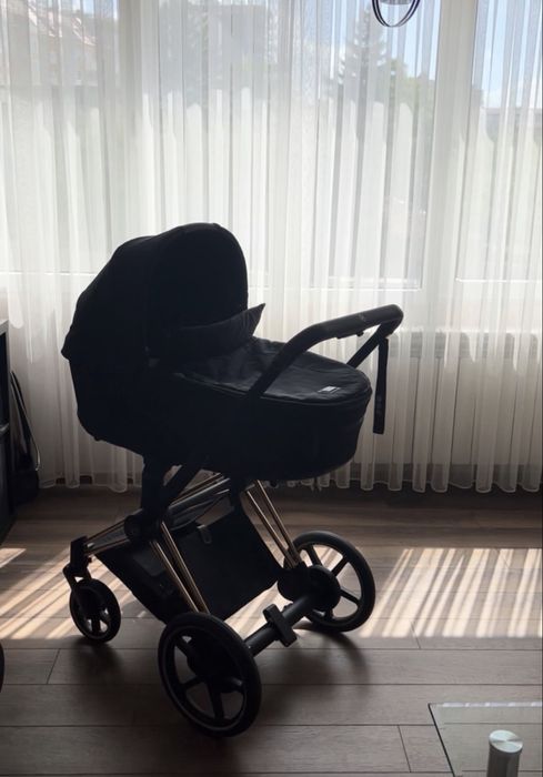 Детска електрическа количка - Cybex E- priam 3, зимен чувал Dj Khaled, тапицерия Dj Khaled за e-priam