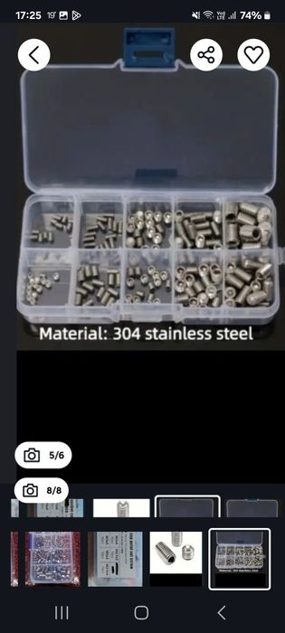 Suruburi inbus hexagonale inox 200buc și 450buc