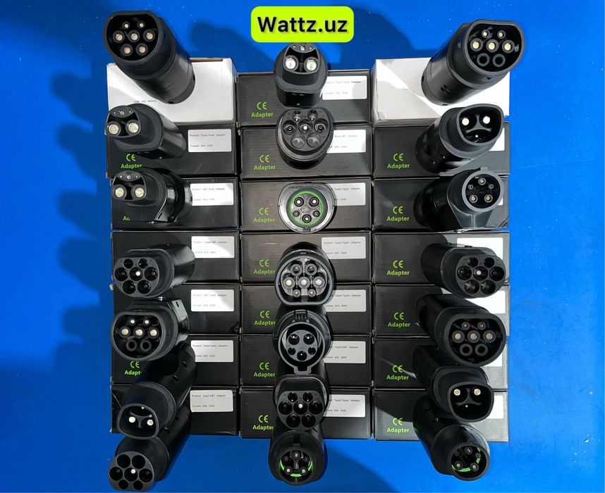Адаптеры и переходники для электромобилей gbt ccs2 type2 type1 tesla