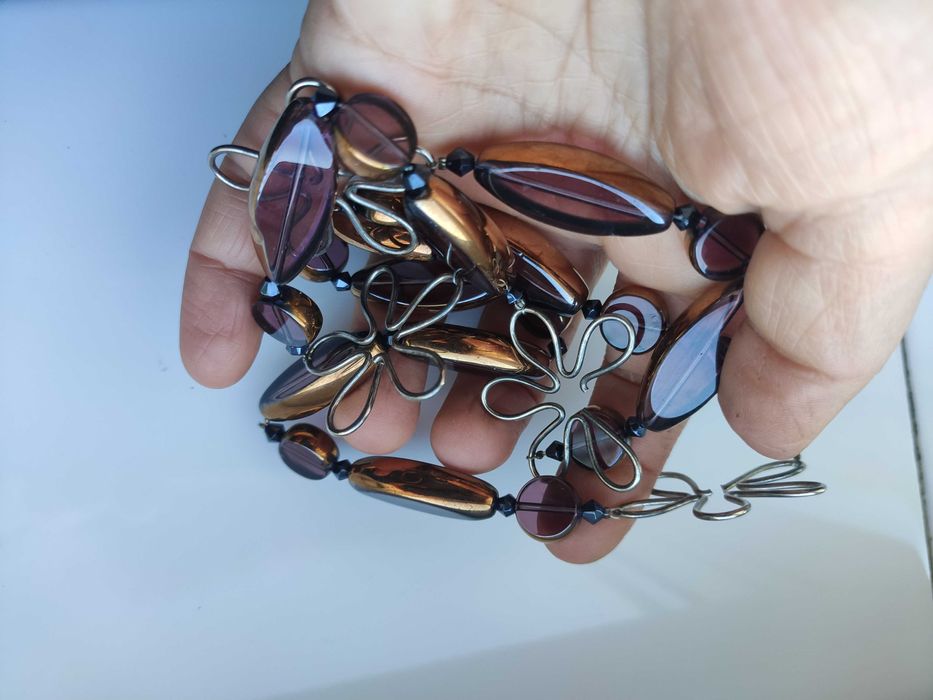 Colier vechi  vintage colectie  margele din sticla