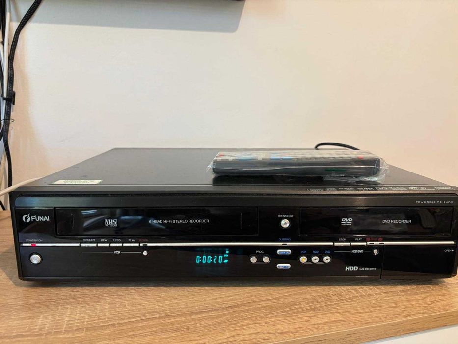 HDD dvd VHS recorder - Funai TD6D-D4413DB sau micul WD6d-M100