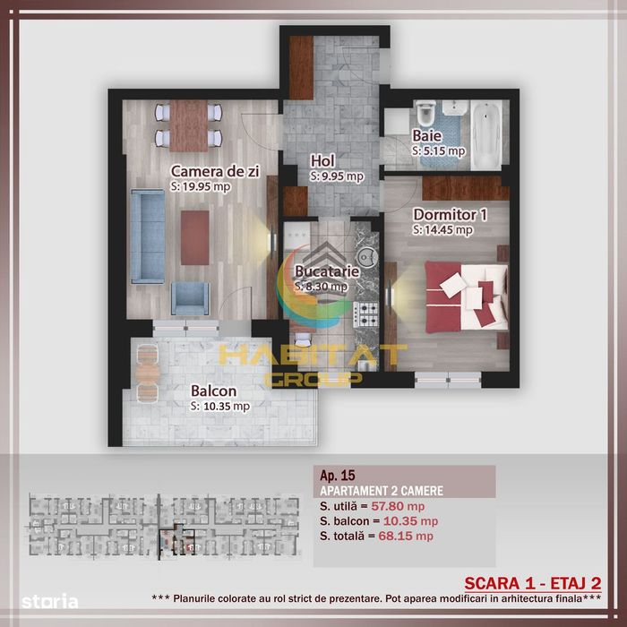 Apartament 2 camere  - zona Pallady