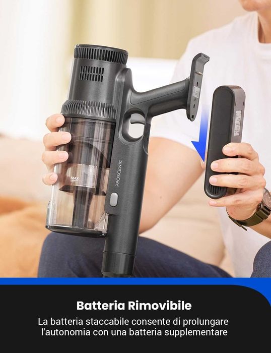 Вертикална прахосмукачка с моп за мокро почистване Proscenic P11