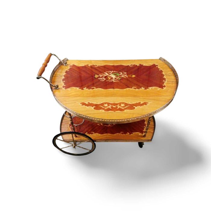 Старинна количка за сервиране с интарзия