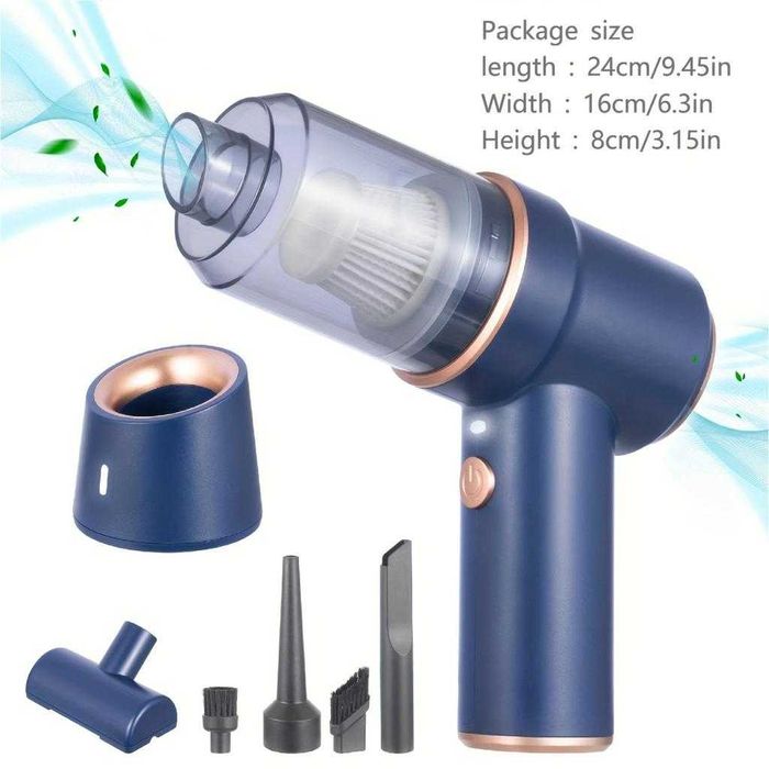 Безжична прахосмукачка за кола - автомобил, дома 4000 mAh, с издухване